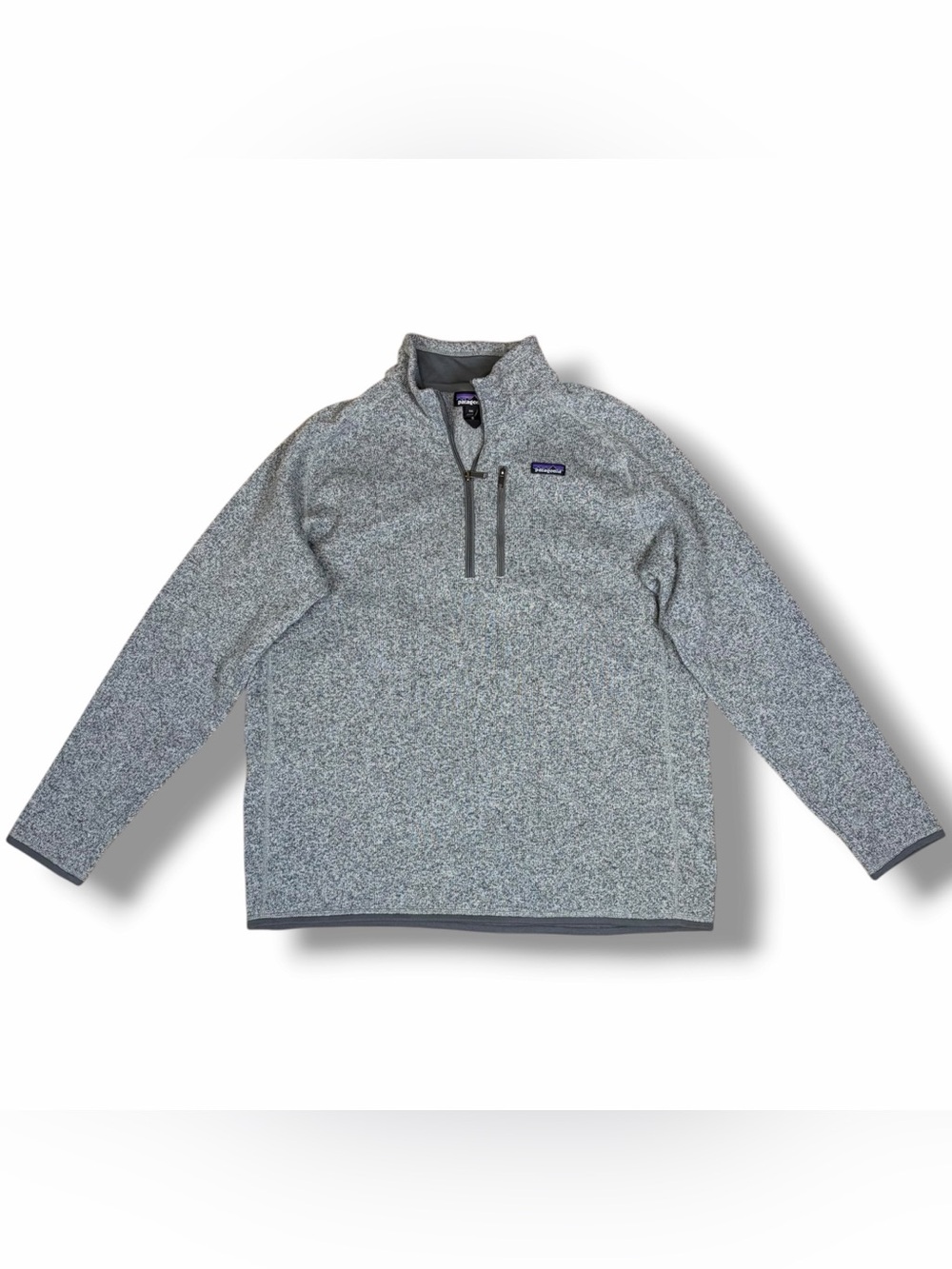 Patagonia Sweater Mens 2XL Gray Better Sweater 1/4 Zip Fleece Pullover Pocket